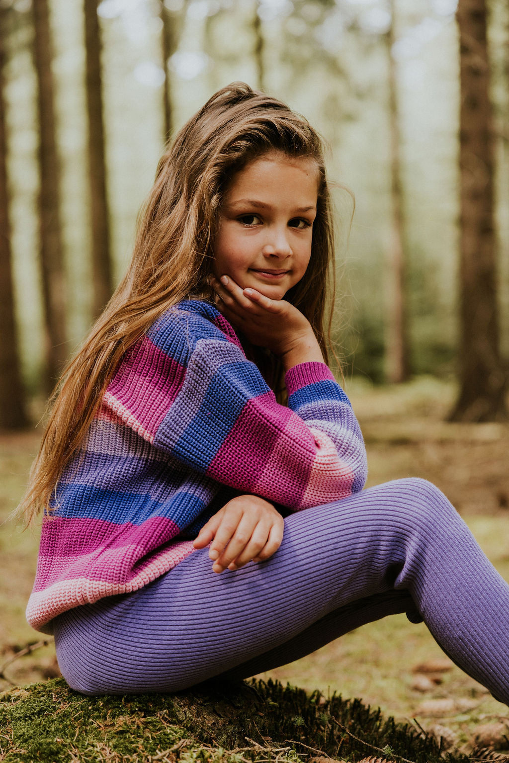 Knitted Fine Rib Leggings | Aster