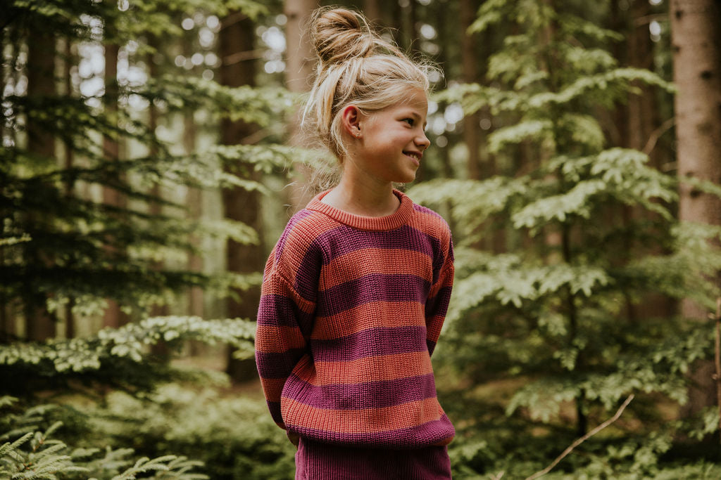 Stripes Knitted Sweater | Sorbet