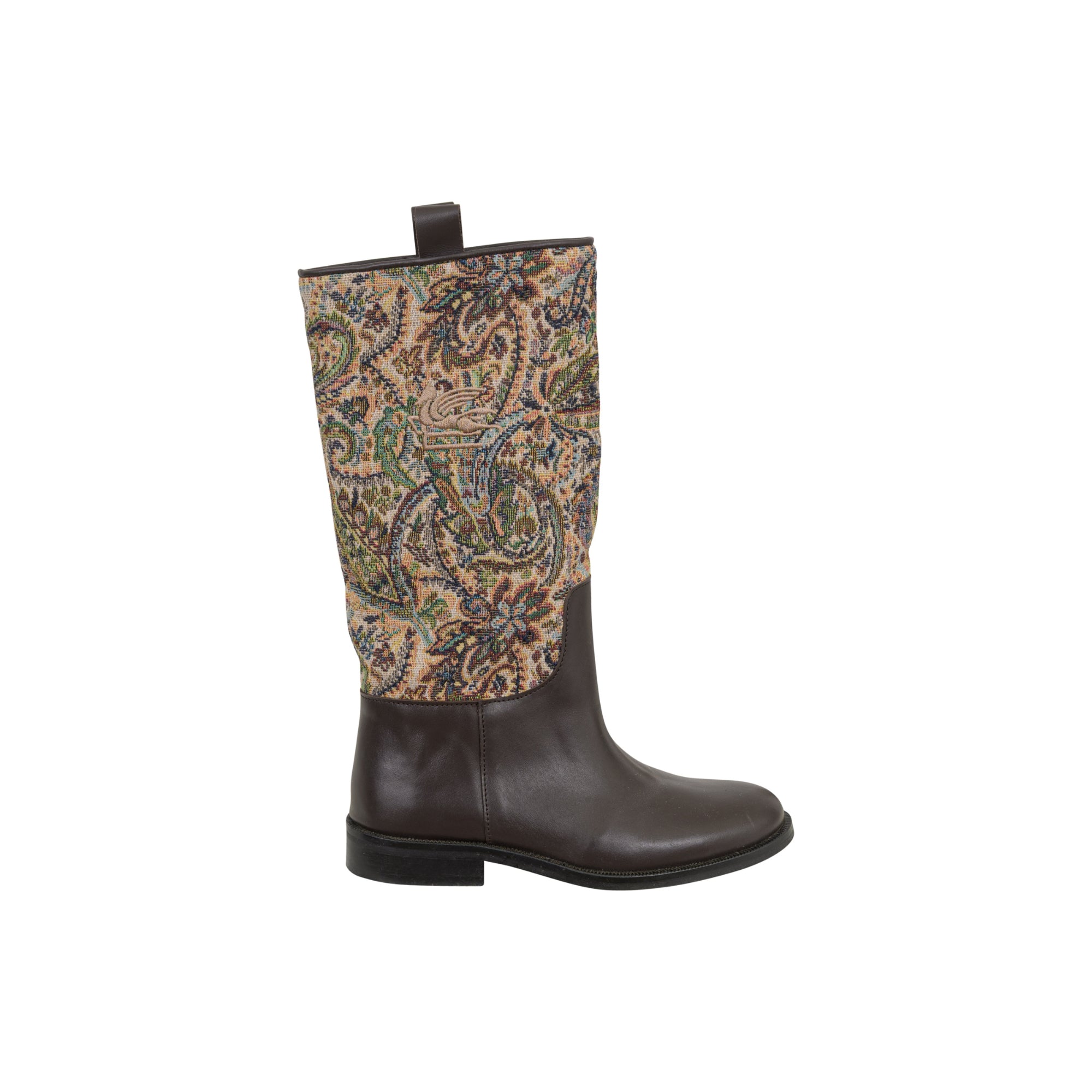 Paisley Jacquard Boots | Beige