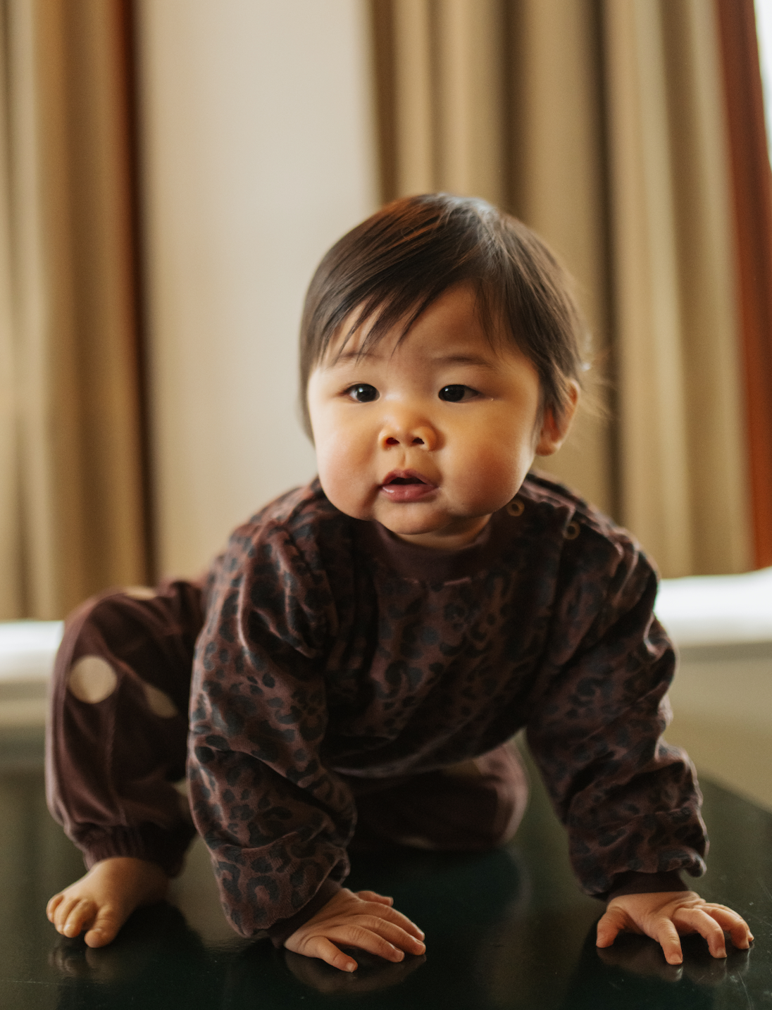 Cozy Drop Sweater Set | Chocolate Leopard