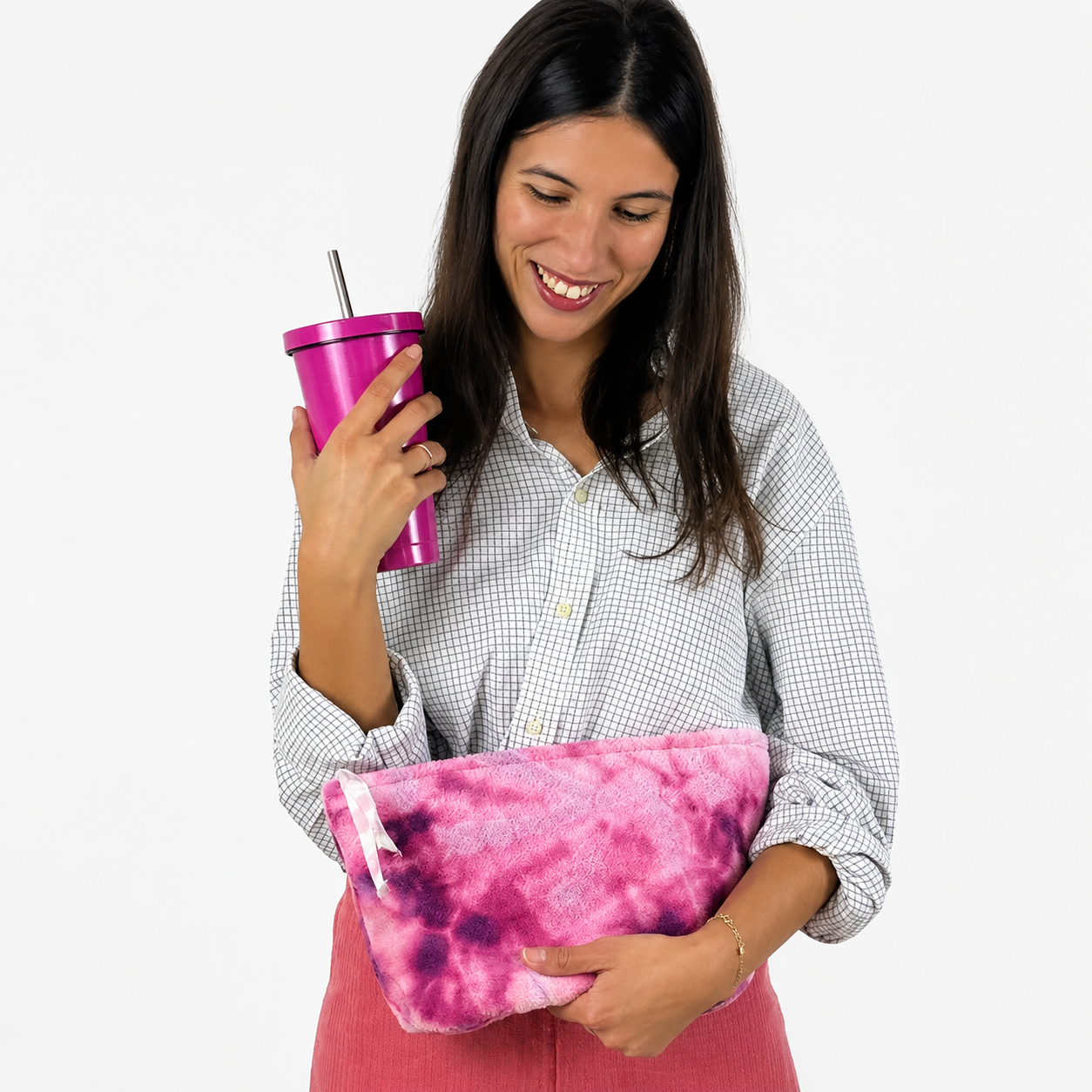 Walakin Tie & Dye Clutch | Pink Sunset