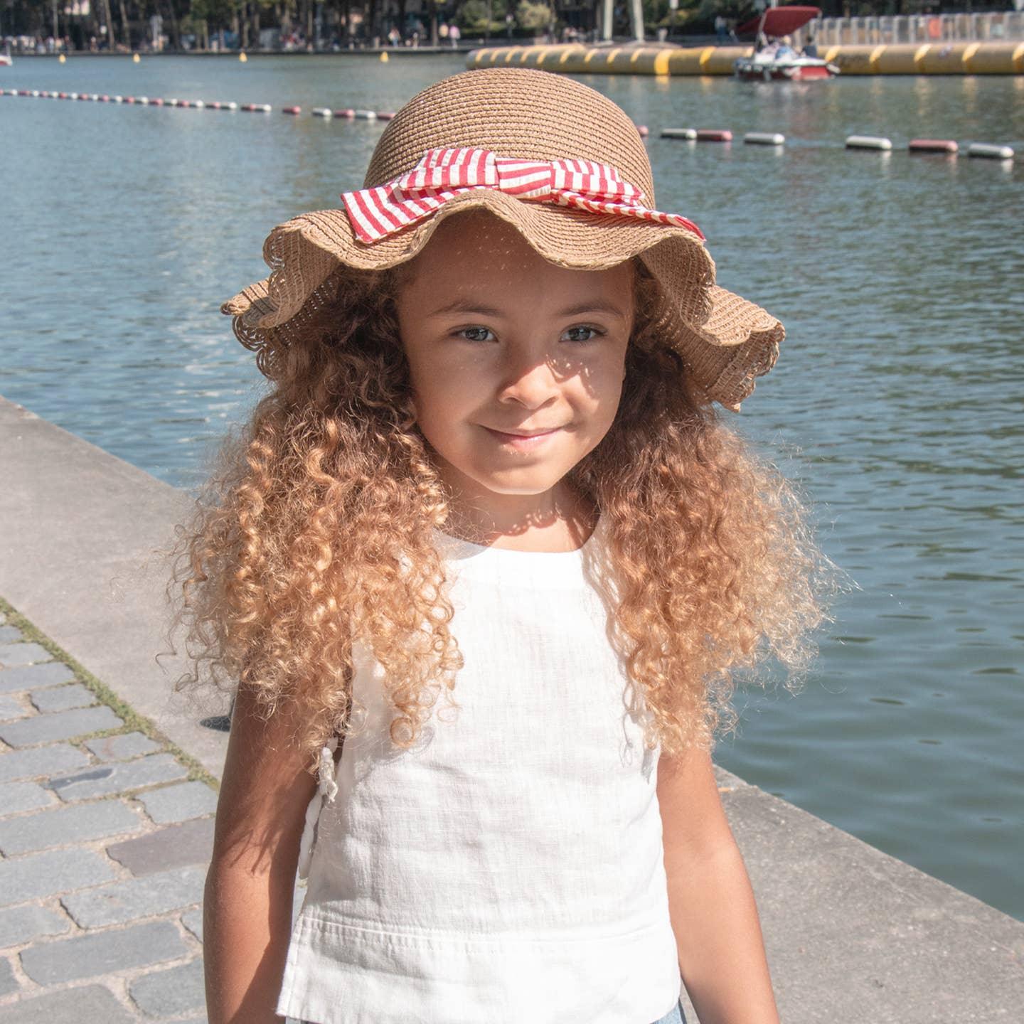Scalloped Straw Sun Hat