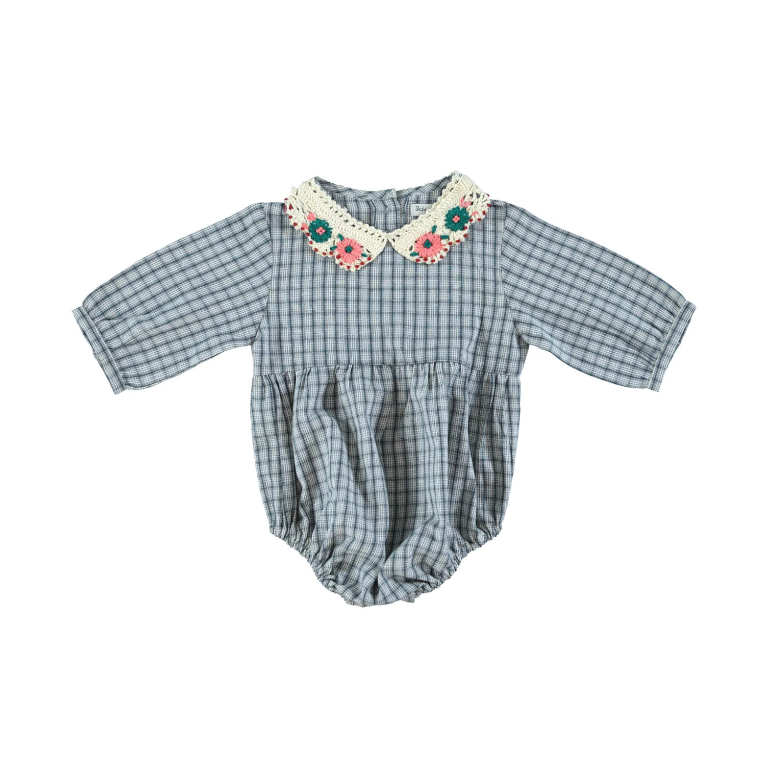 Rhea Romper | Blue Check