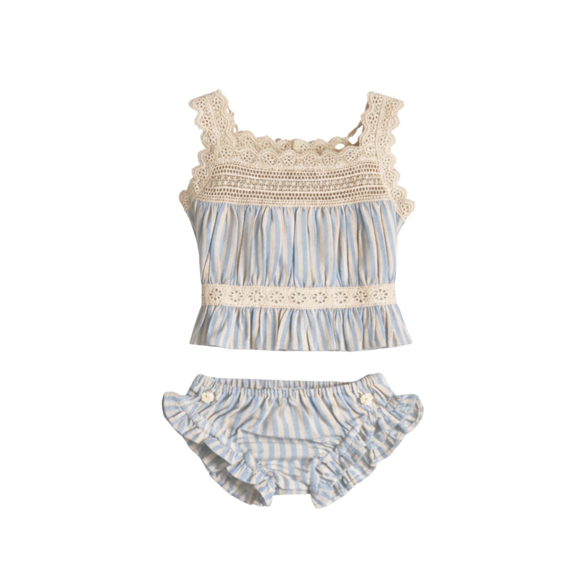Two Piece Set | Blue Transat Stripe