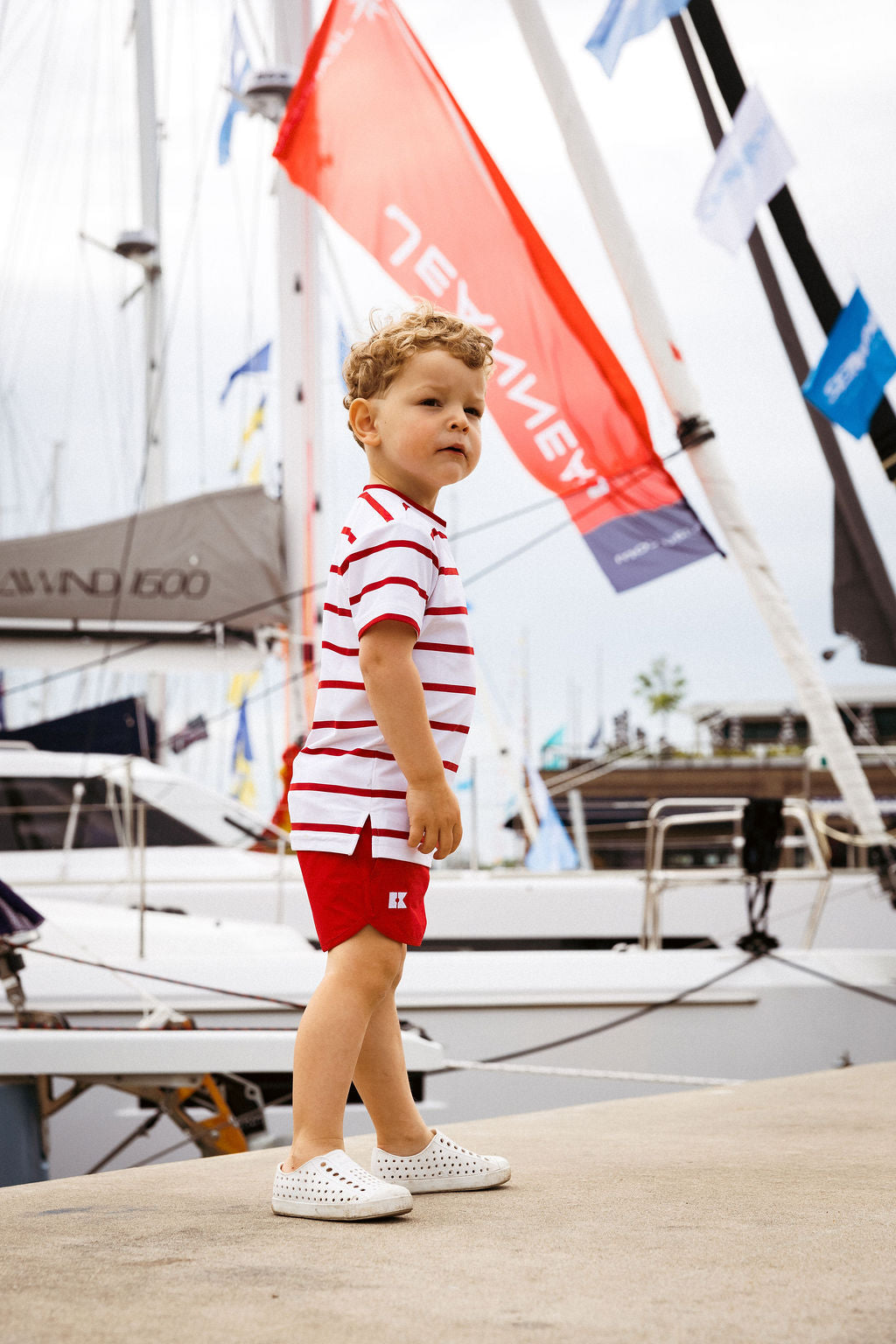 Striped Practice Shirt | White/Red