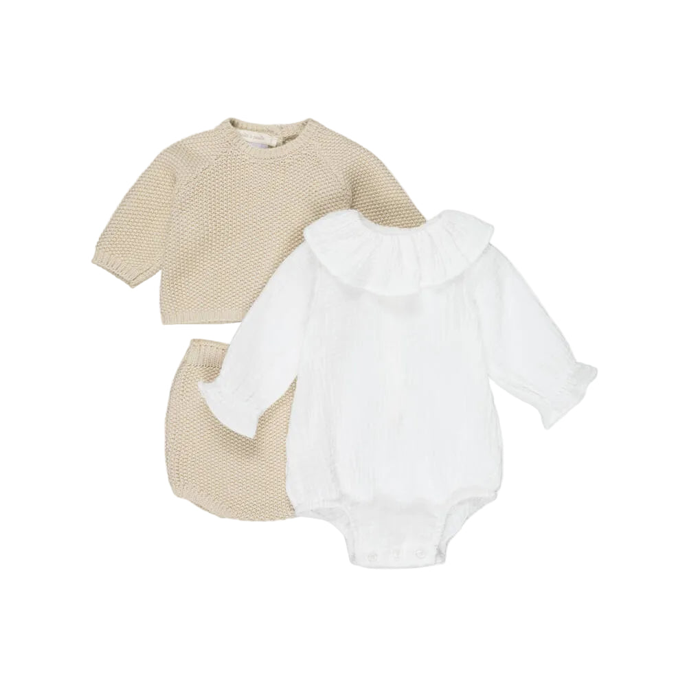 Tricot Newborn Set | Bambula Beige
