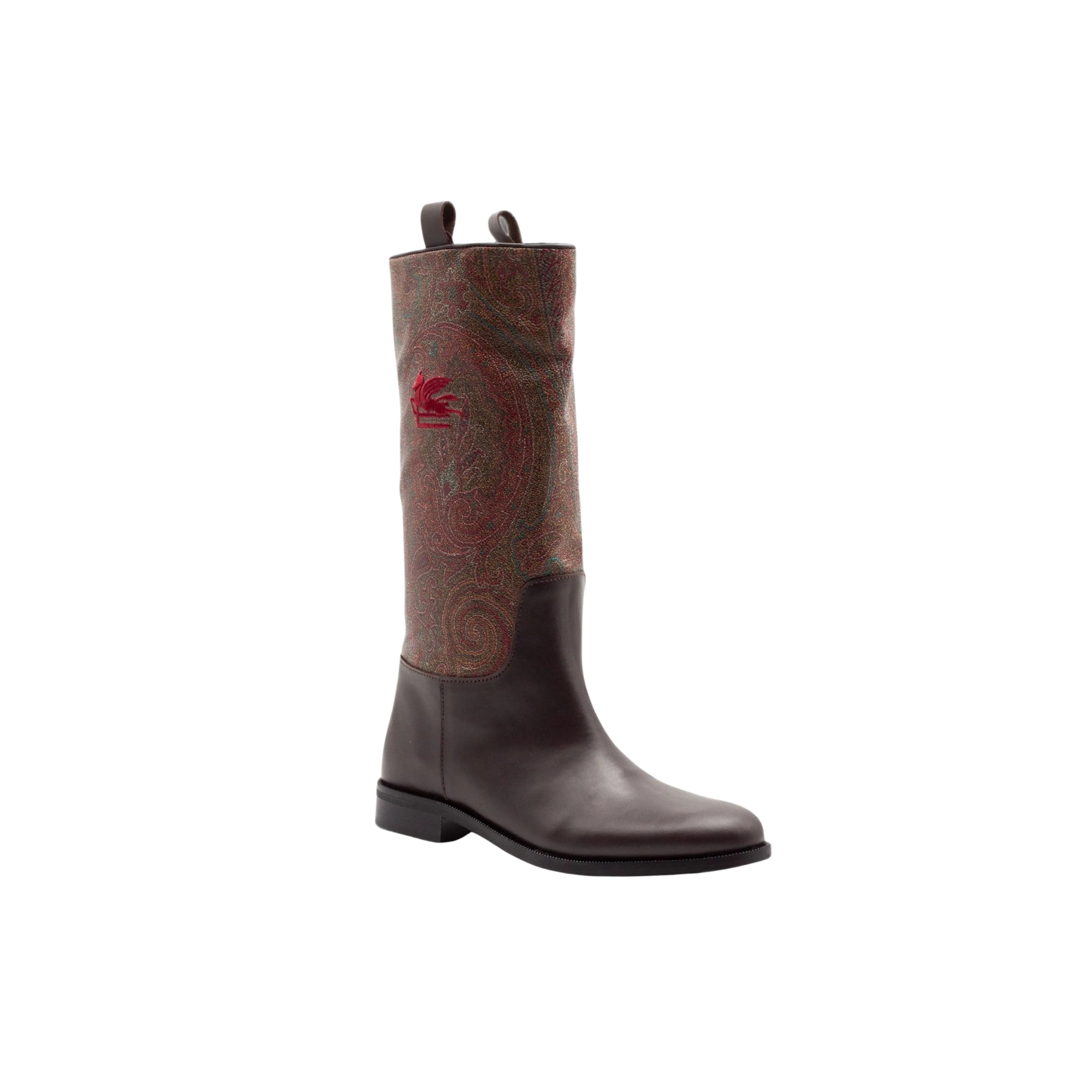 Paisley Jacquard Boots | Brown