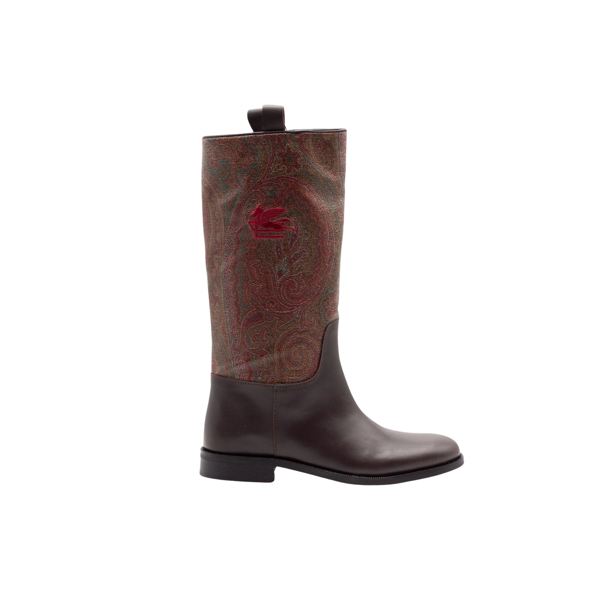 Paisley Jacquard Boots | Brown