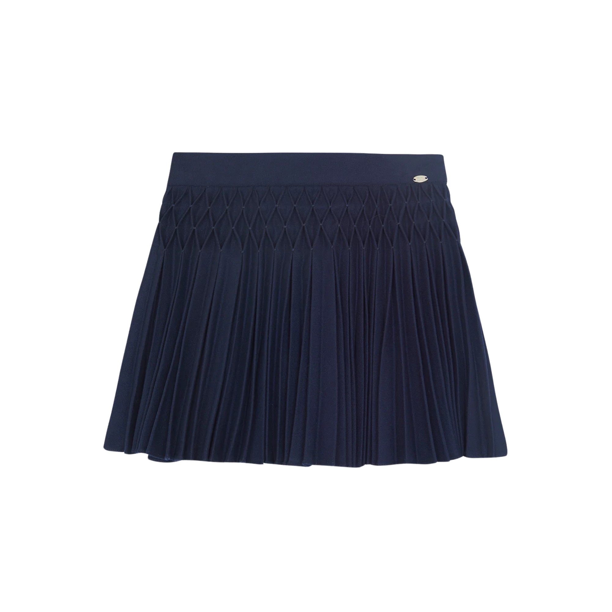Flat Pleats Skirt | Navy