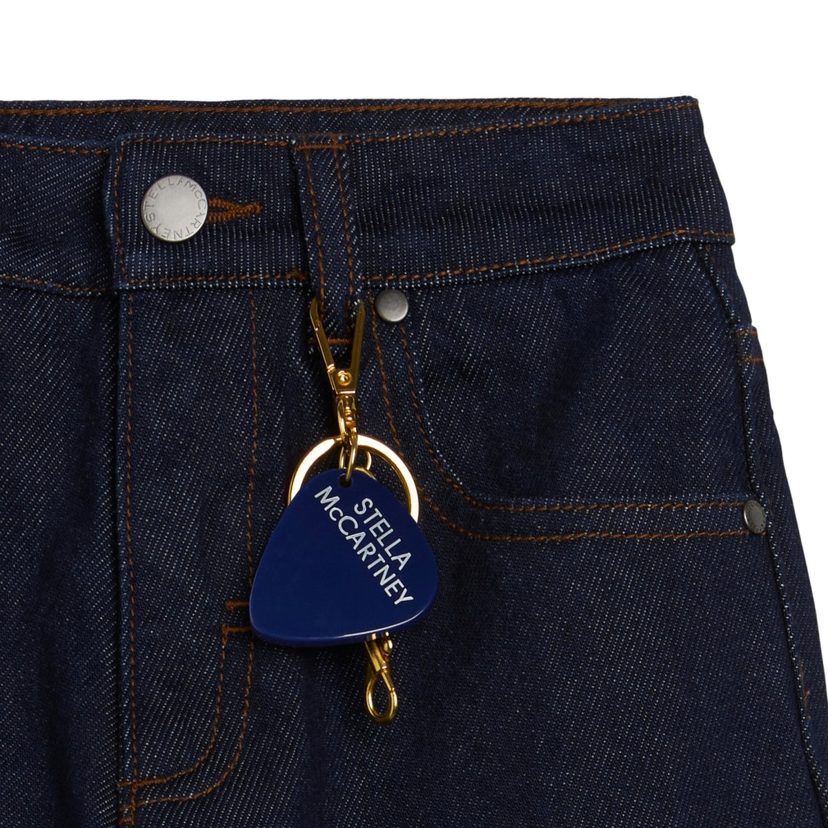 Straight Fit Keychain Jeans | Blue