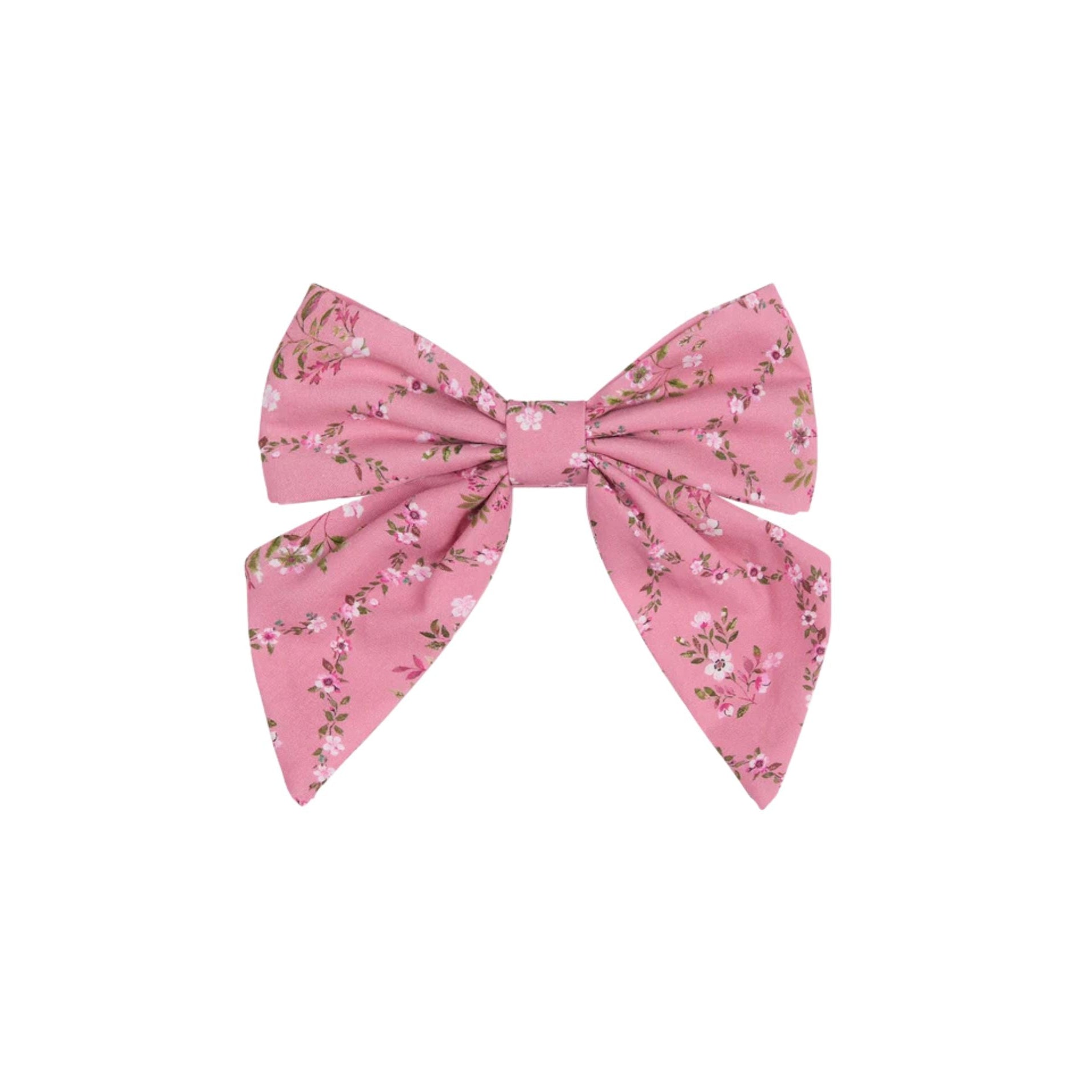 Large Bow Clip | Pink Garland