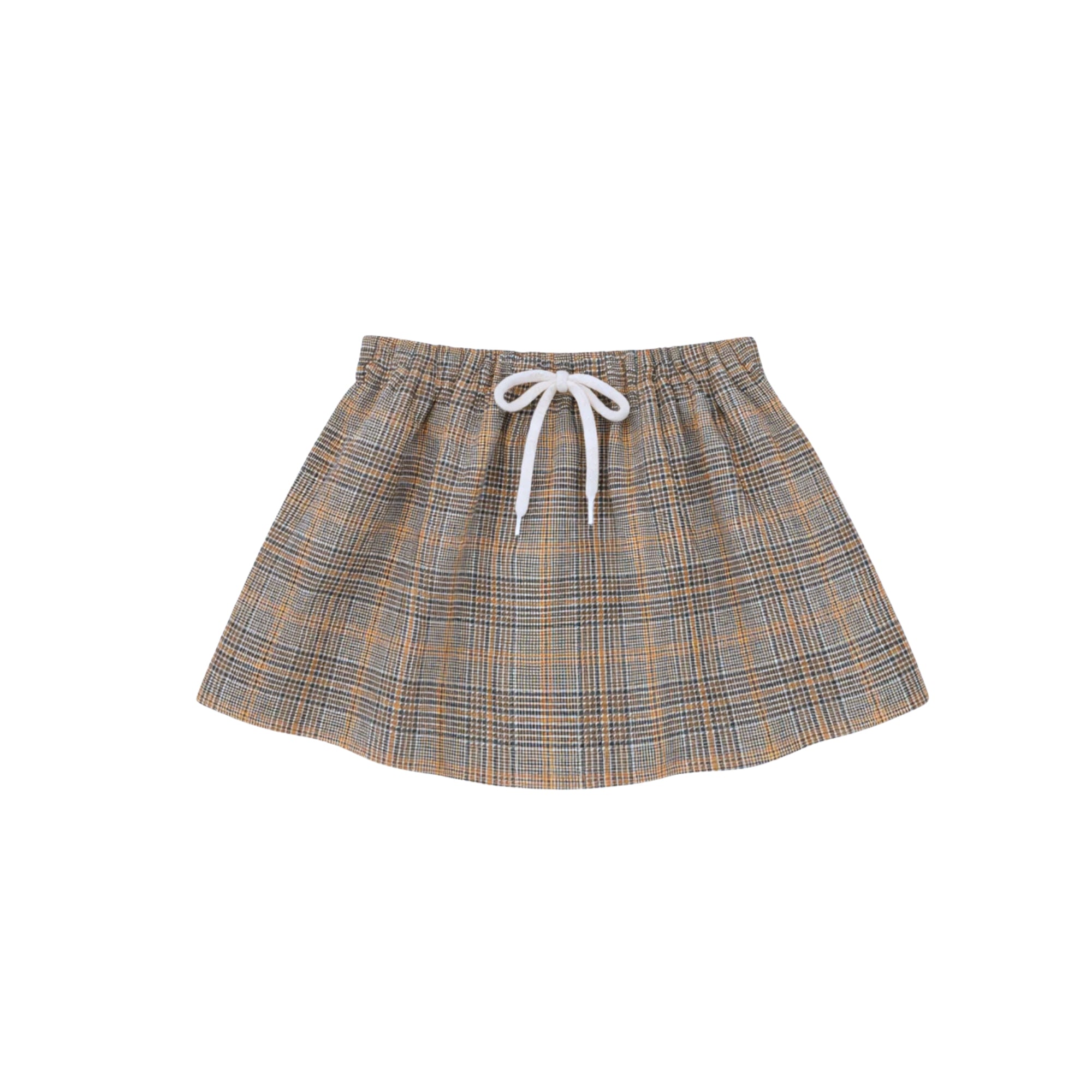Mini Skirt | Mini Taupe Check