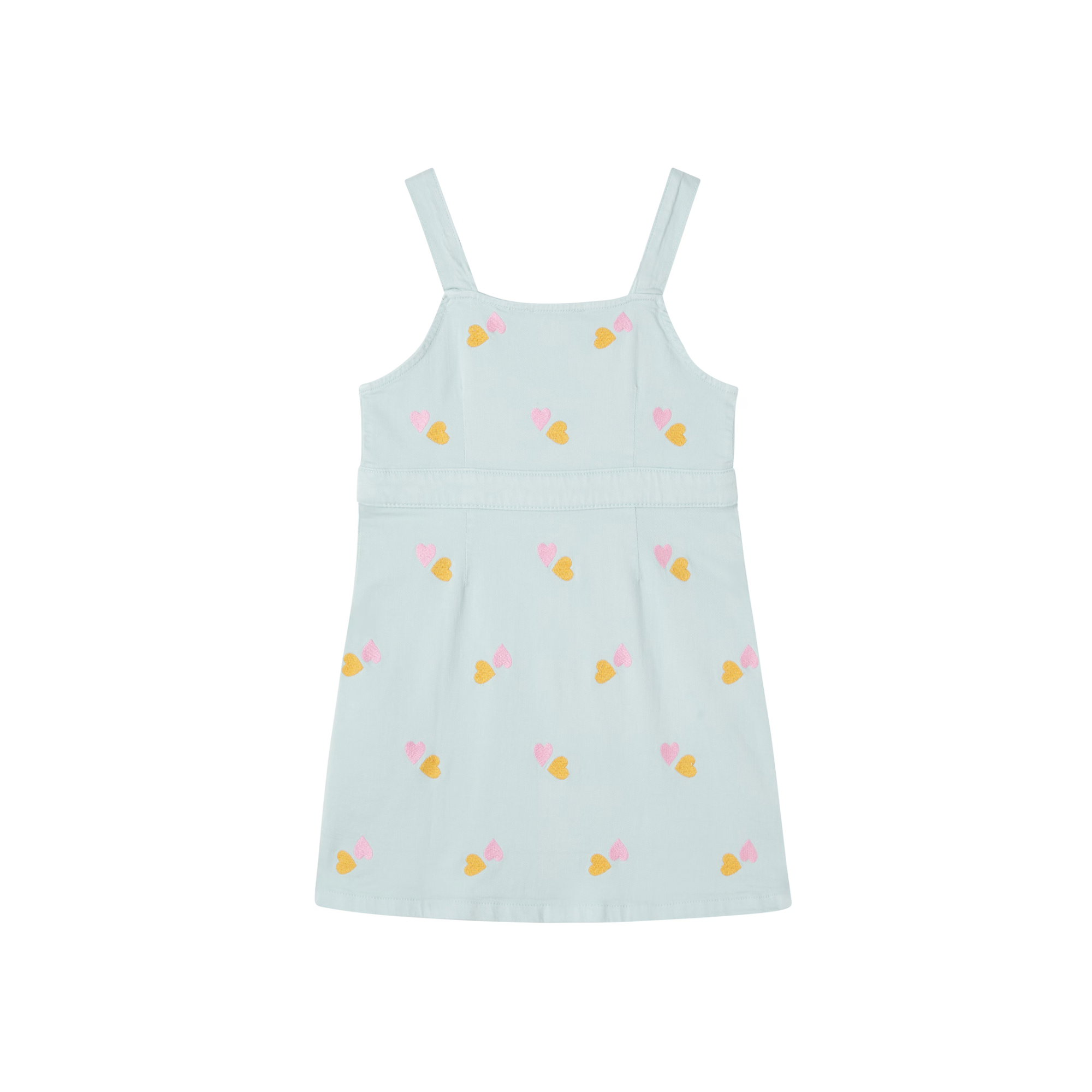 Embroidered Denim Dress | Green