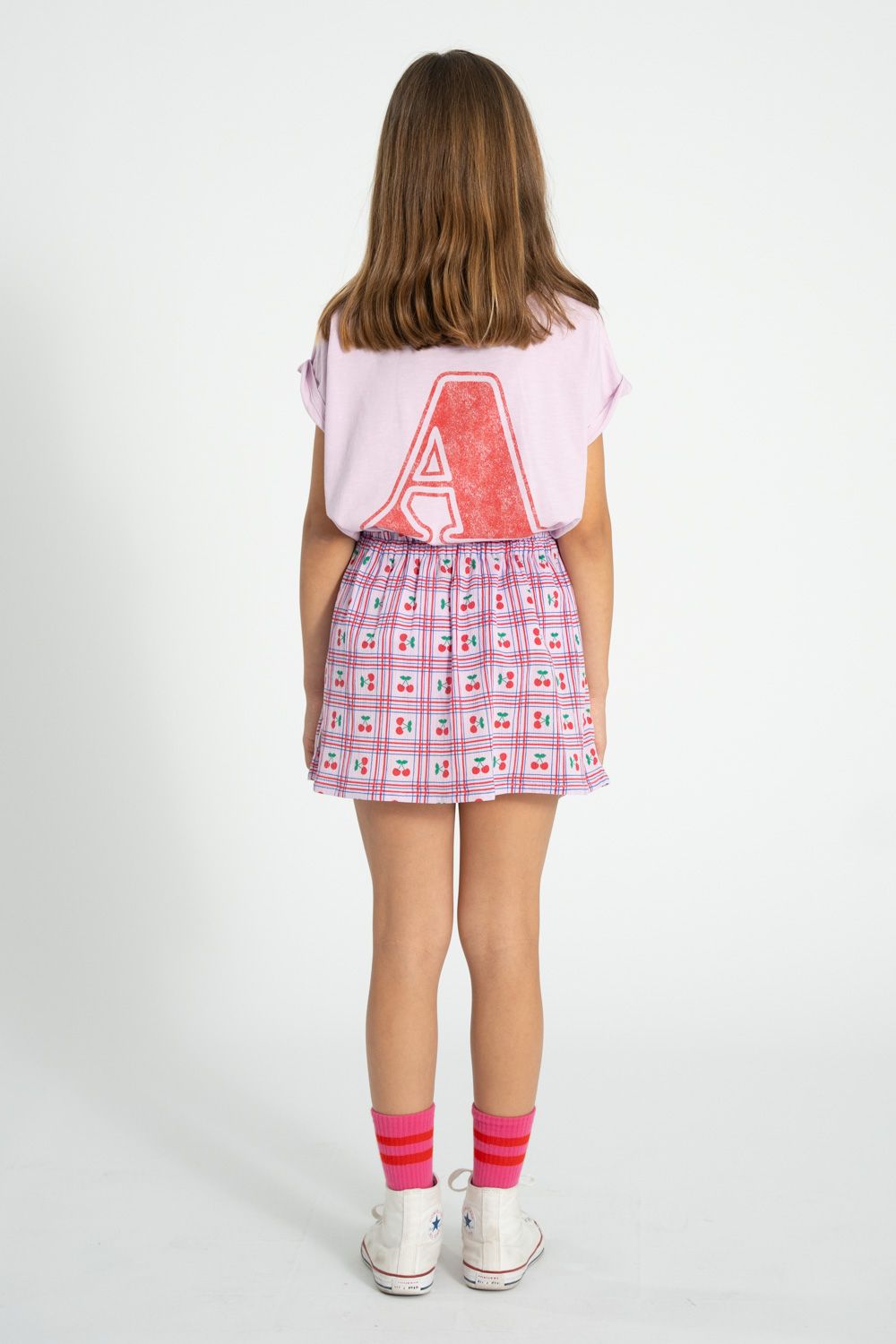 Cherry Print Short Skirt | Lilac