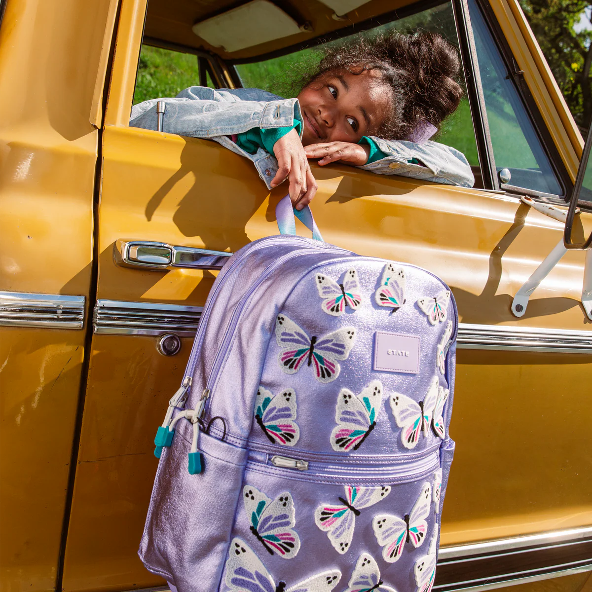 Kane Metallic Backpack | 3D Butterfly