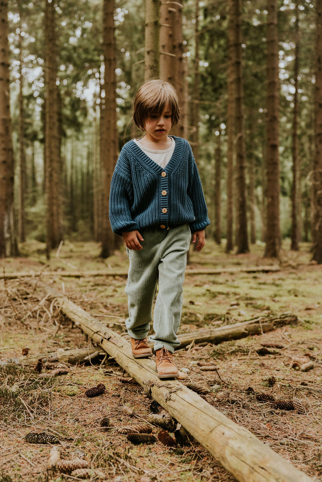 Chunky Knitted Cardigan | Petrol