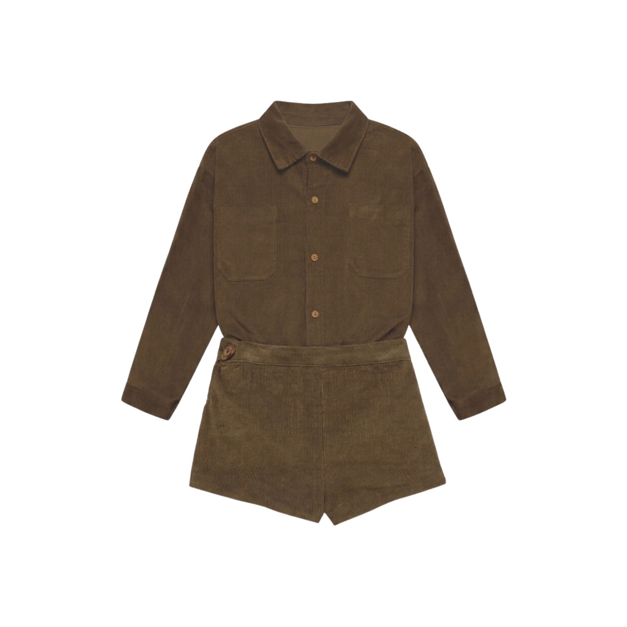 Corduroy Shorts Set | Khaki