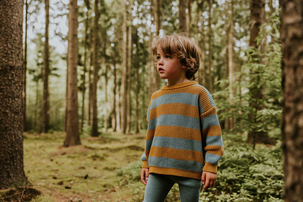 Stripes Knitted Sweater | Sunset