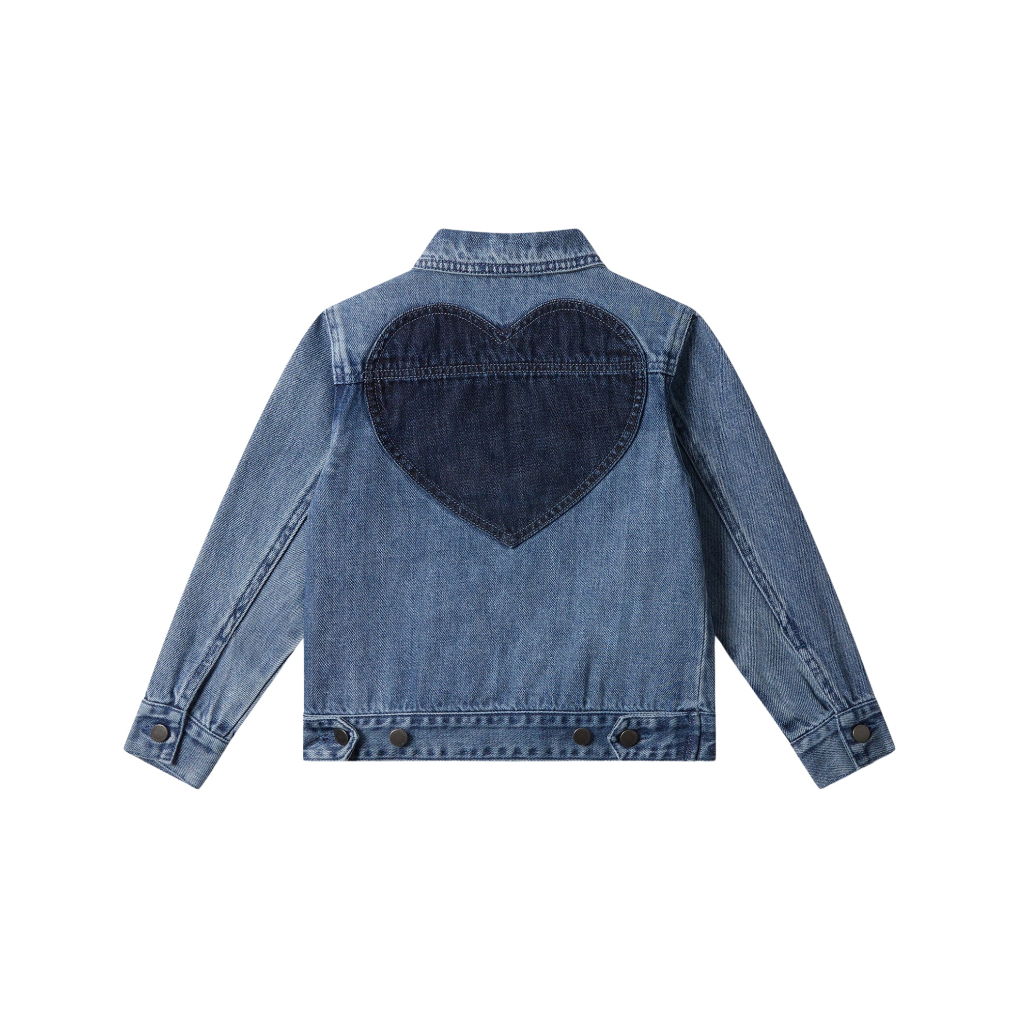 Patch Appliqué Denim Jacket | Air Force Blue