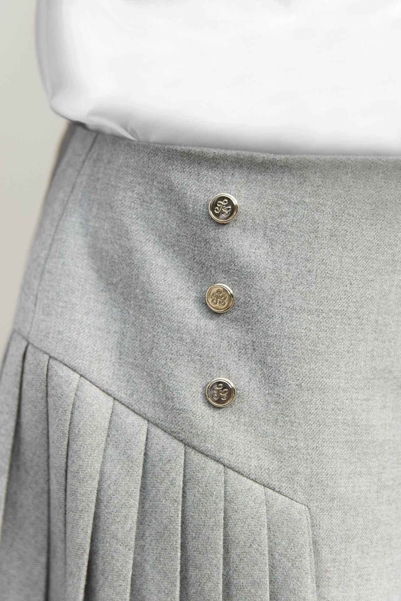 Pleated Skirt | Grey