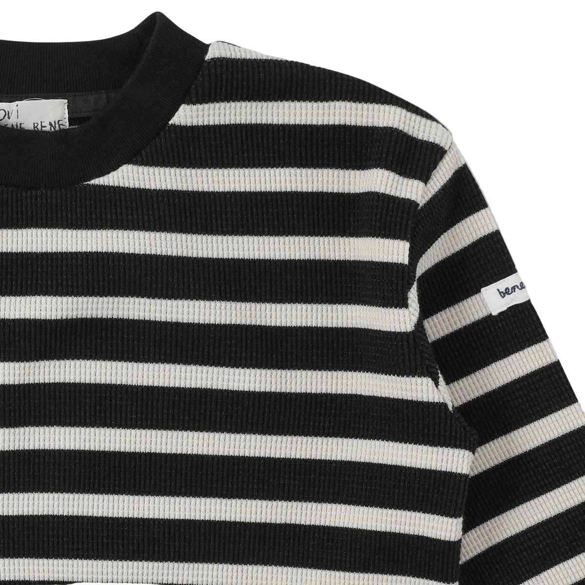 Waffle Stripe T-shirt | Navy