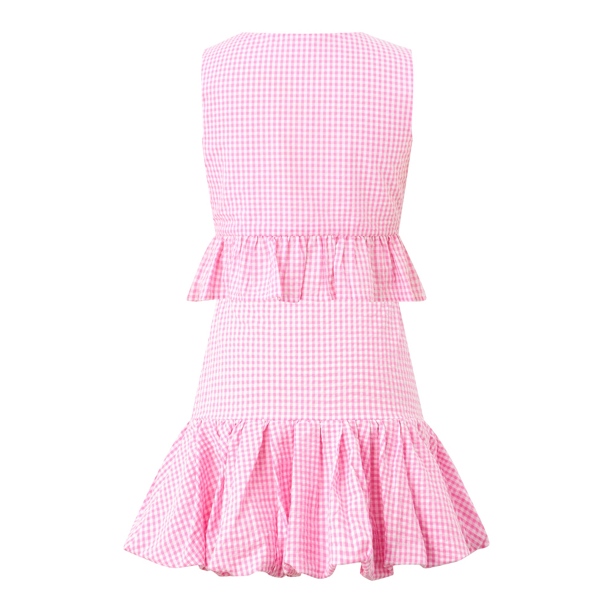 Elara Top | Pink Gingham