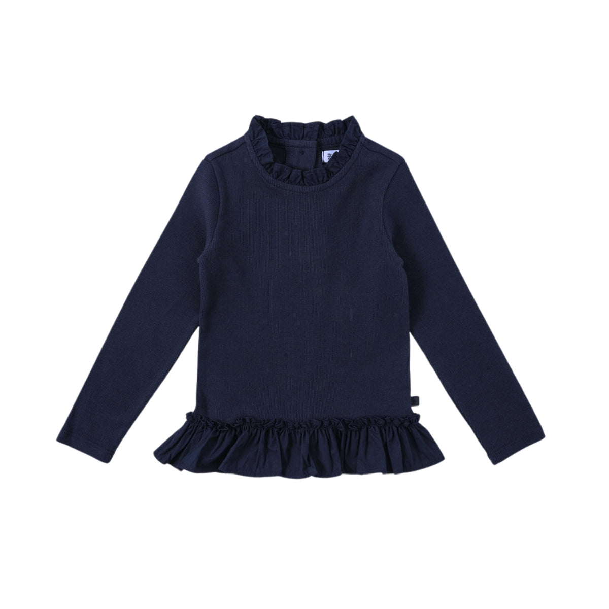 Pure Frill Long Sleeve | Navy