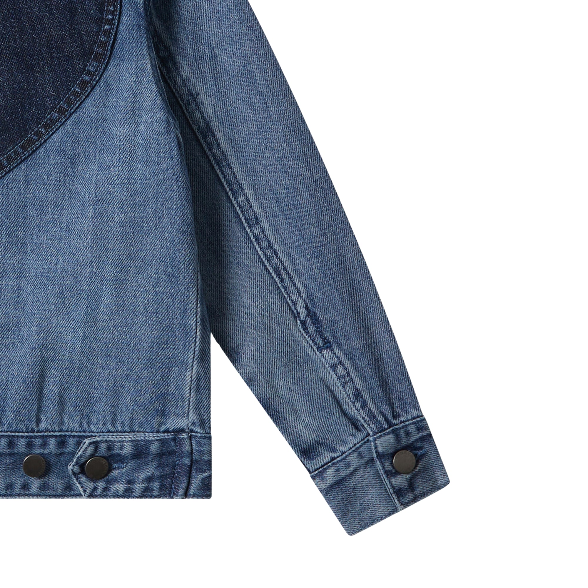 Patch Appliqué Denim Jacket | Air Force Blue