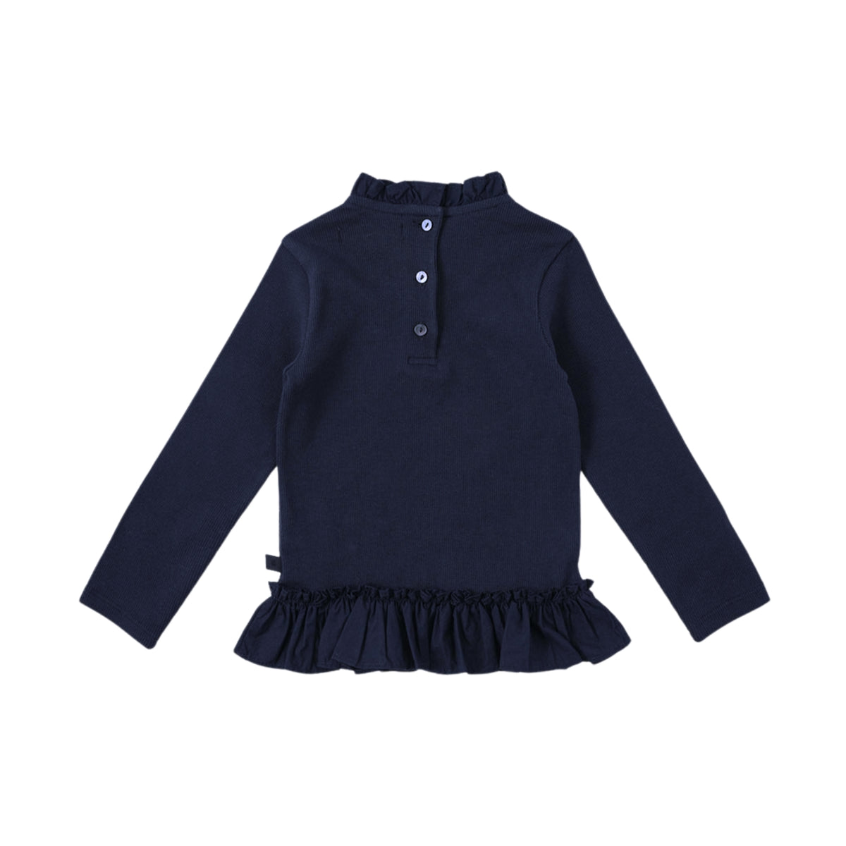 Pure Frill Long Sleeve | Navy