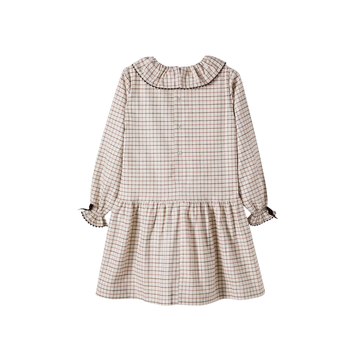 Tessa Drop Waist Dress | Caramel Check