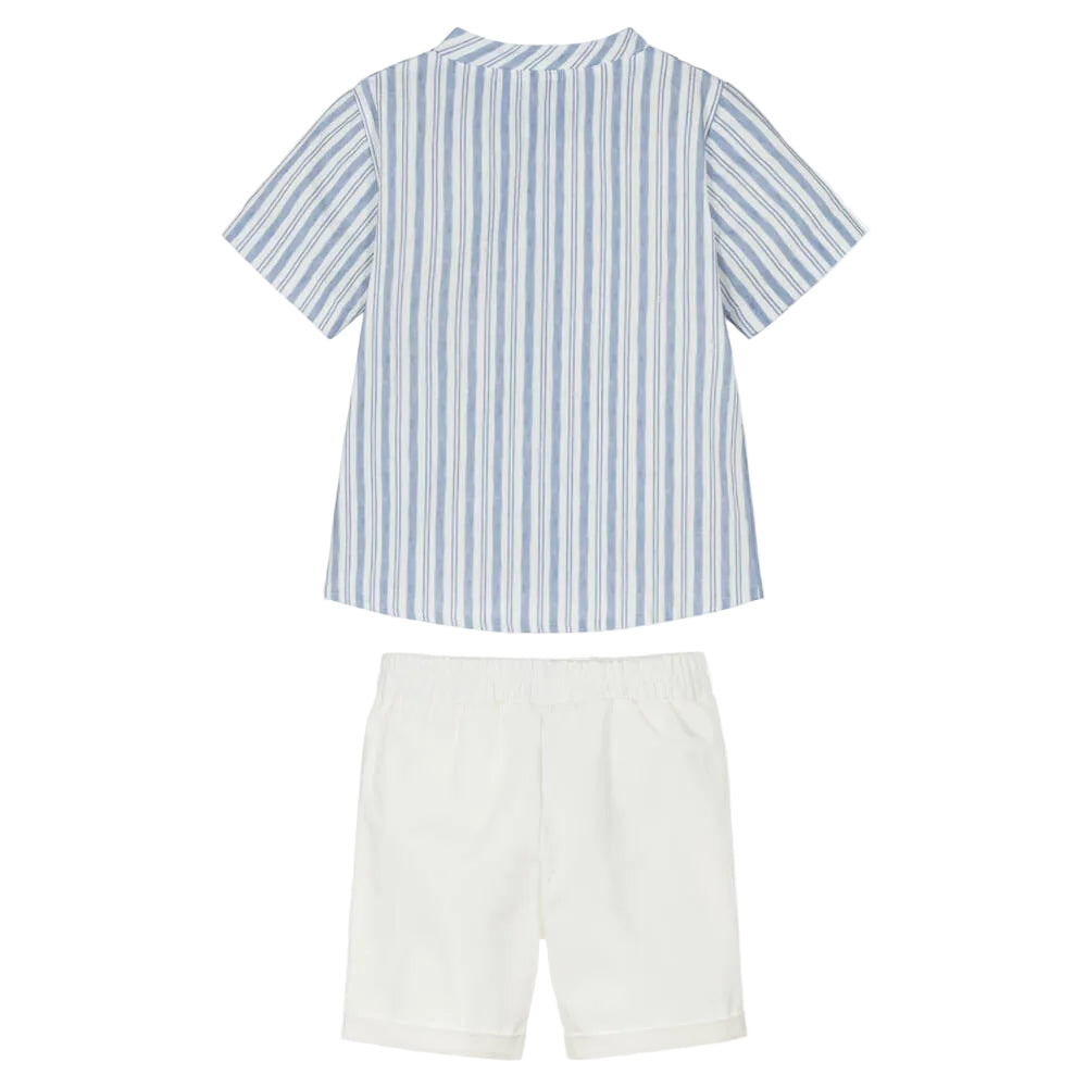 Striped Shorts Set | Blue
