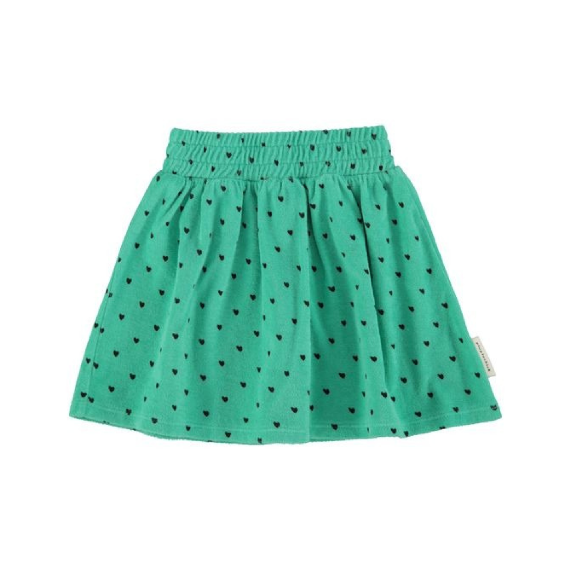 Heart Print Short Skirt | Green/Black