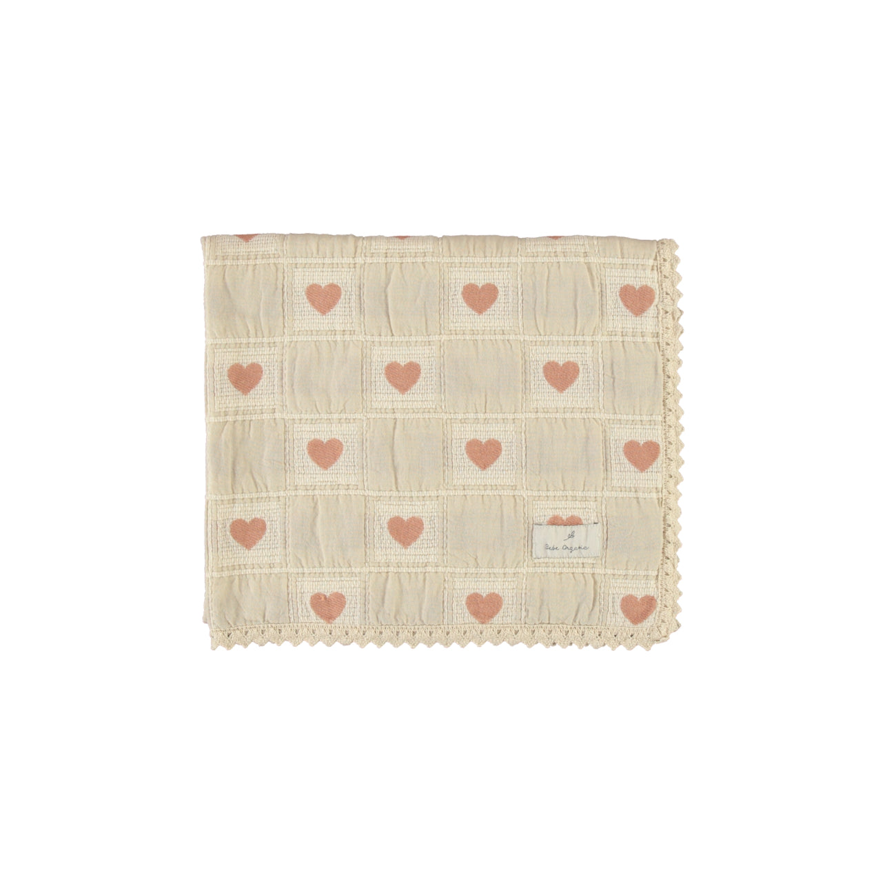 Heart Blanket Patchwork | Mauve