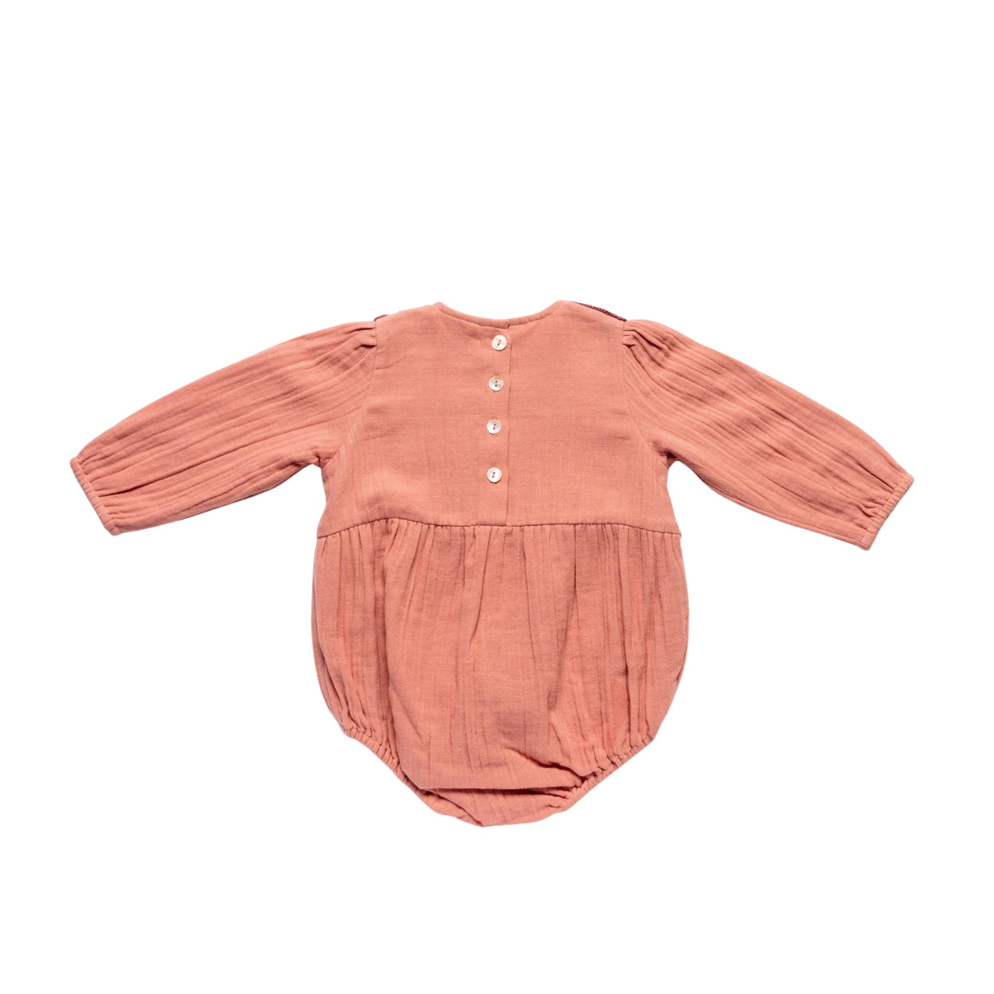 Lulu Panel Romper | Antique Rose