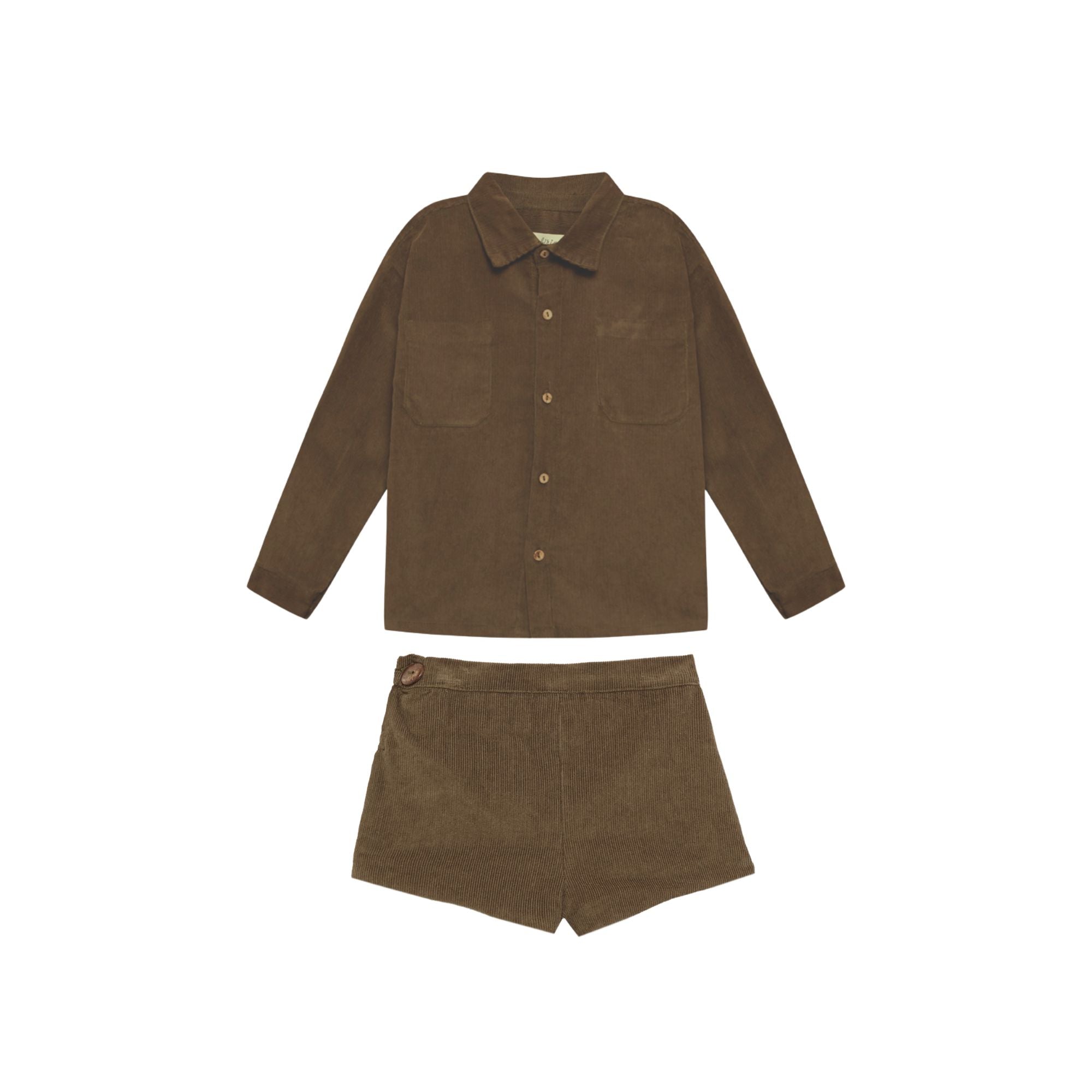 Corduroy Shorts Set | Khaki