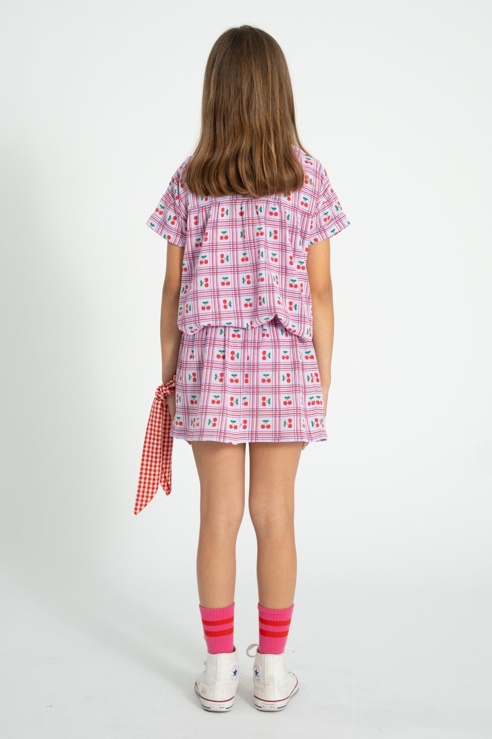 Cherry Print Short Skirt | Lilac