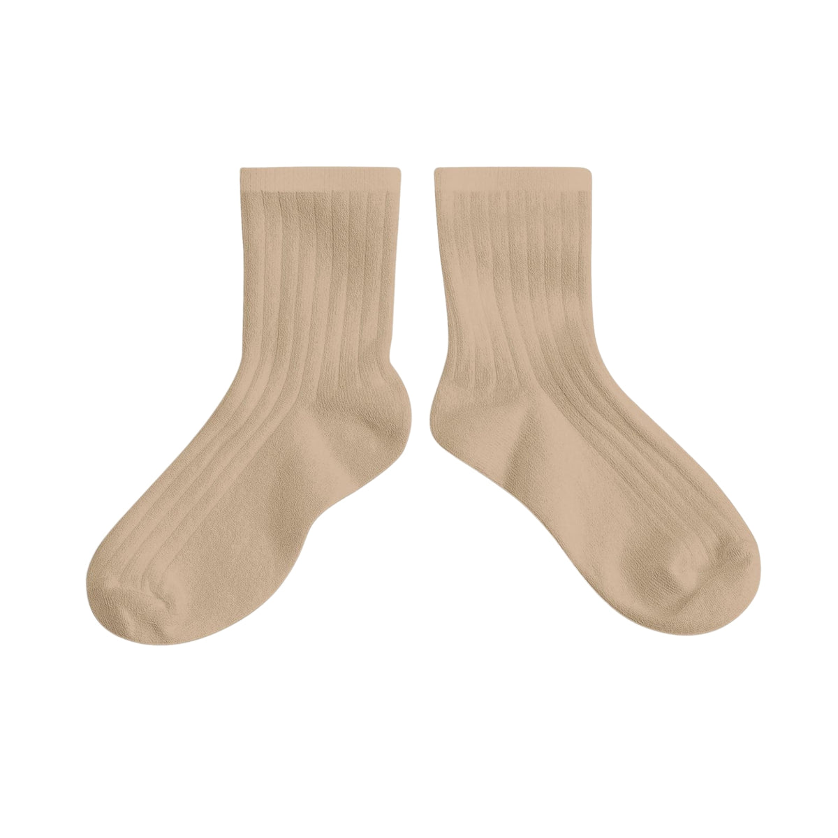 La Mini Ribbed Ankle Socks | Petite Taupe