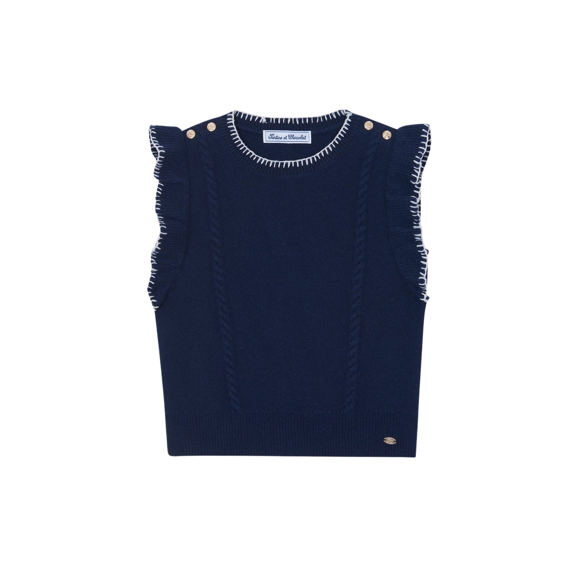Braided Sweater | Navy