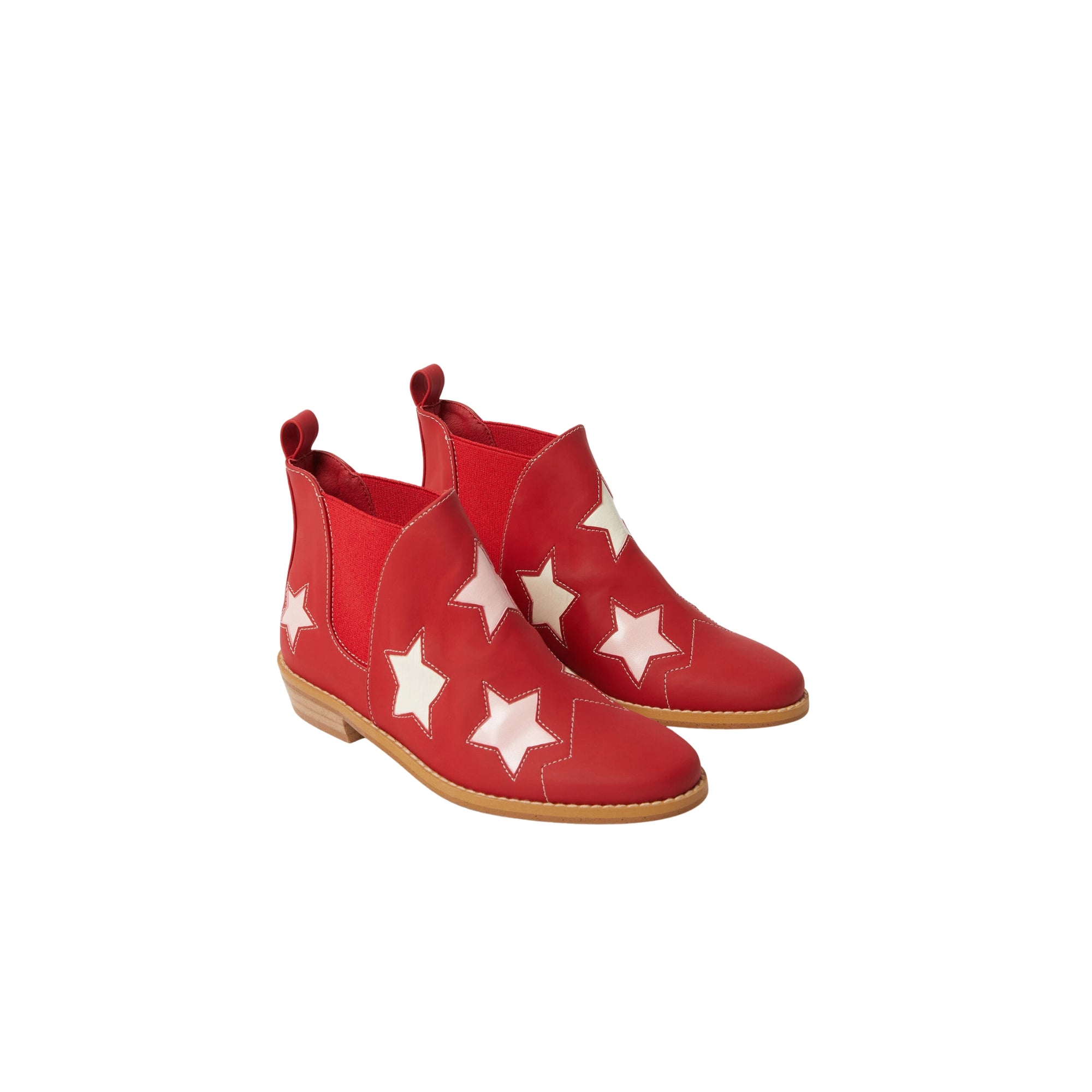 Patch Appliqué Boots | Red
