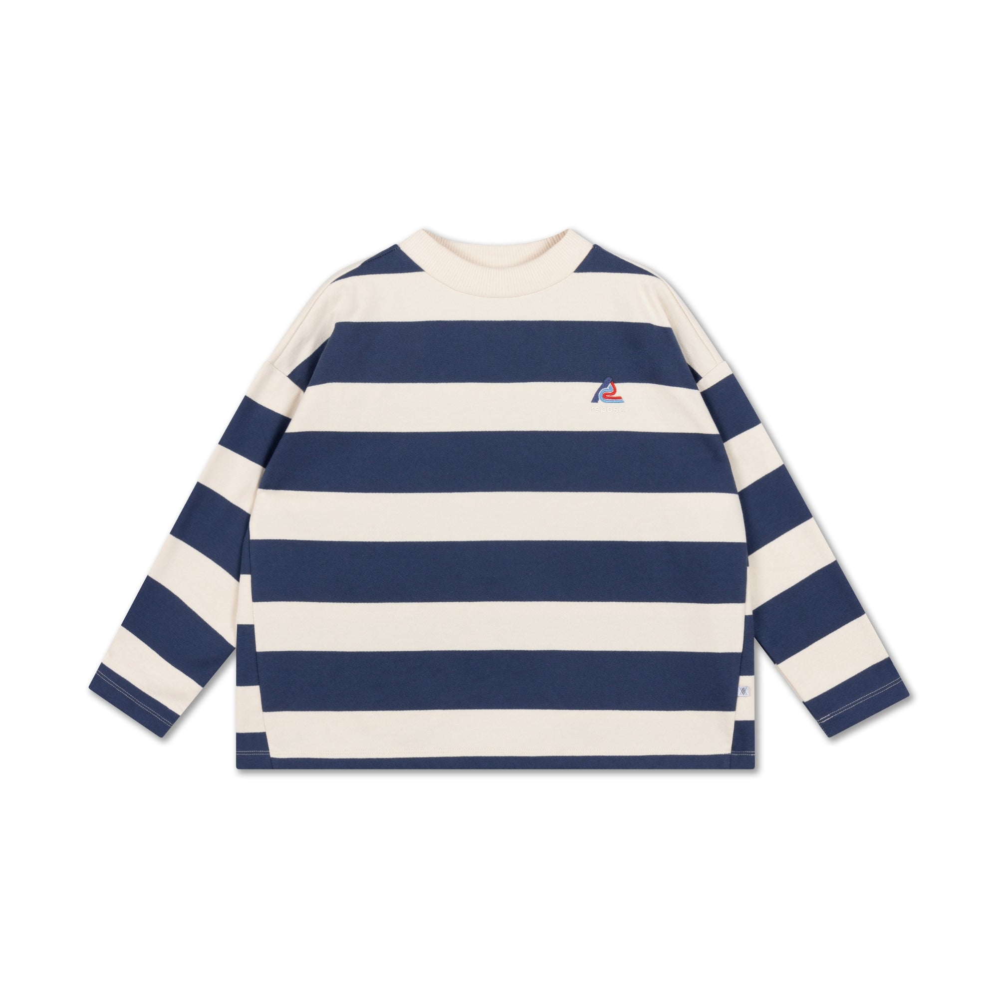 Boxy Sweater | Eclipse Blue Block Stripe