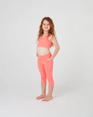 3/4 Leggings- Neon Orange