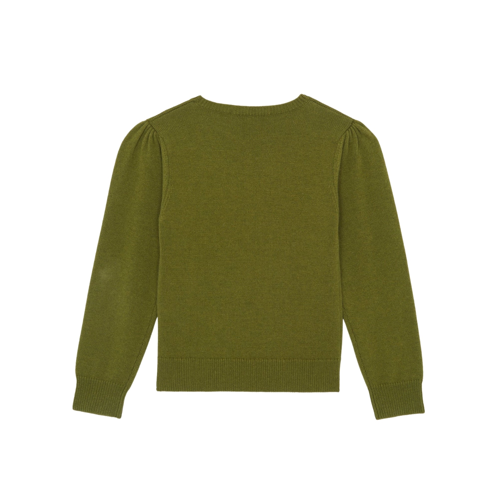 Flower Embroidery Sweater | Olive