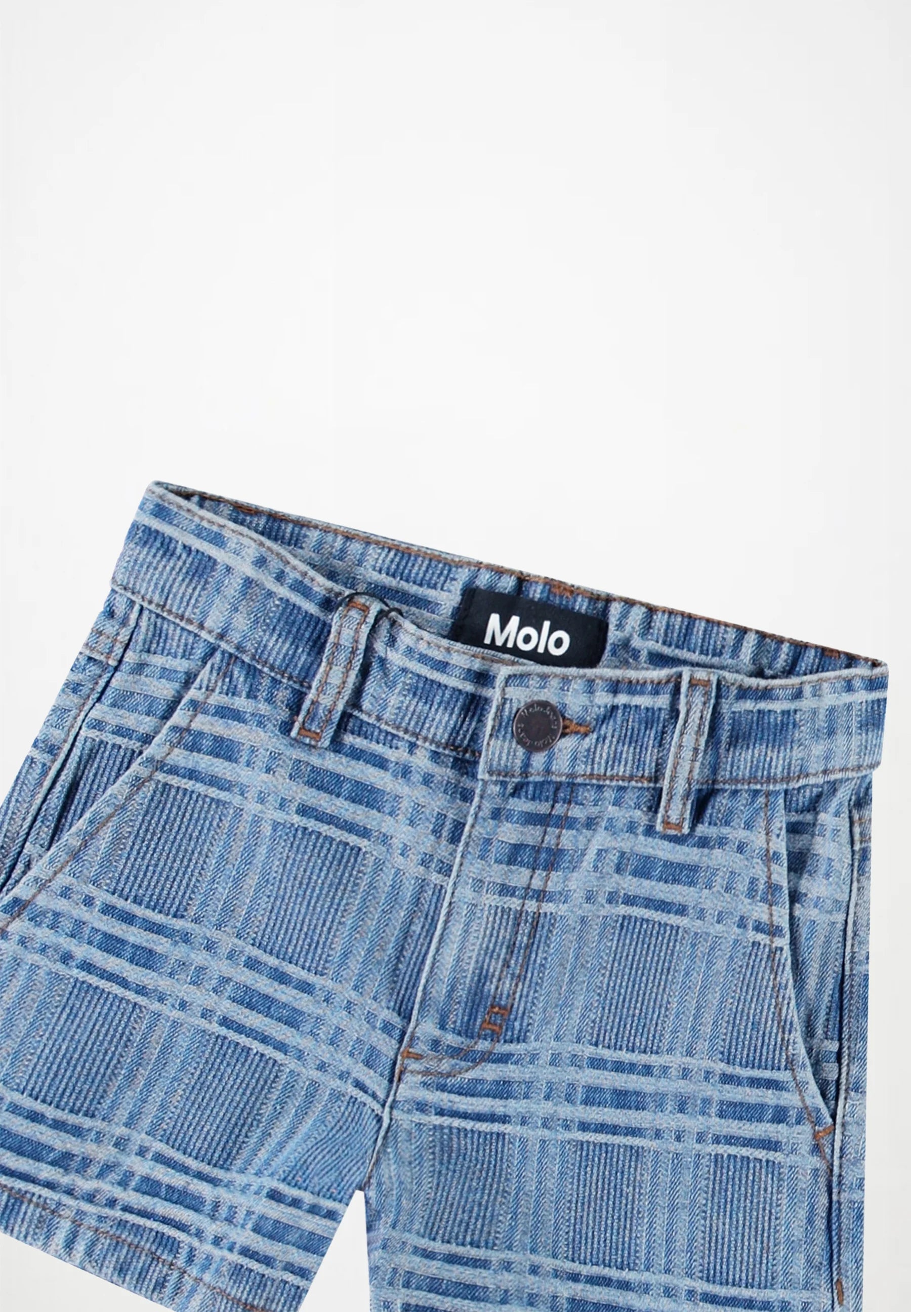 Alvira Denim Shorts | Washed Check