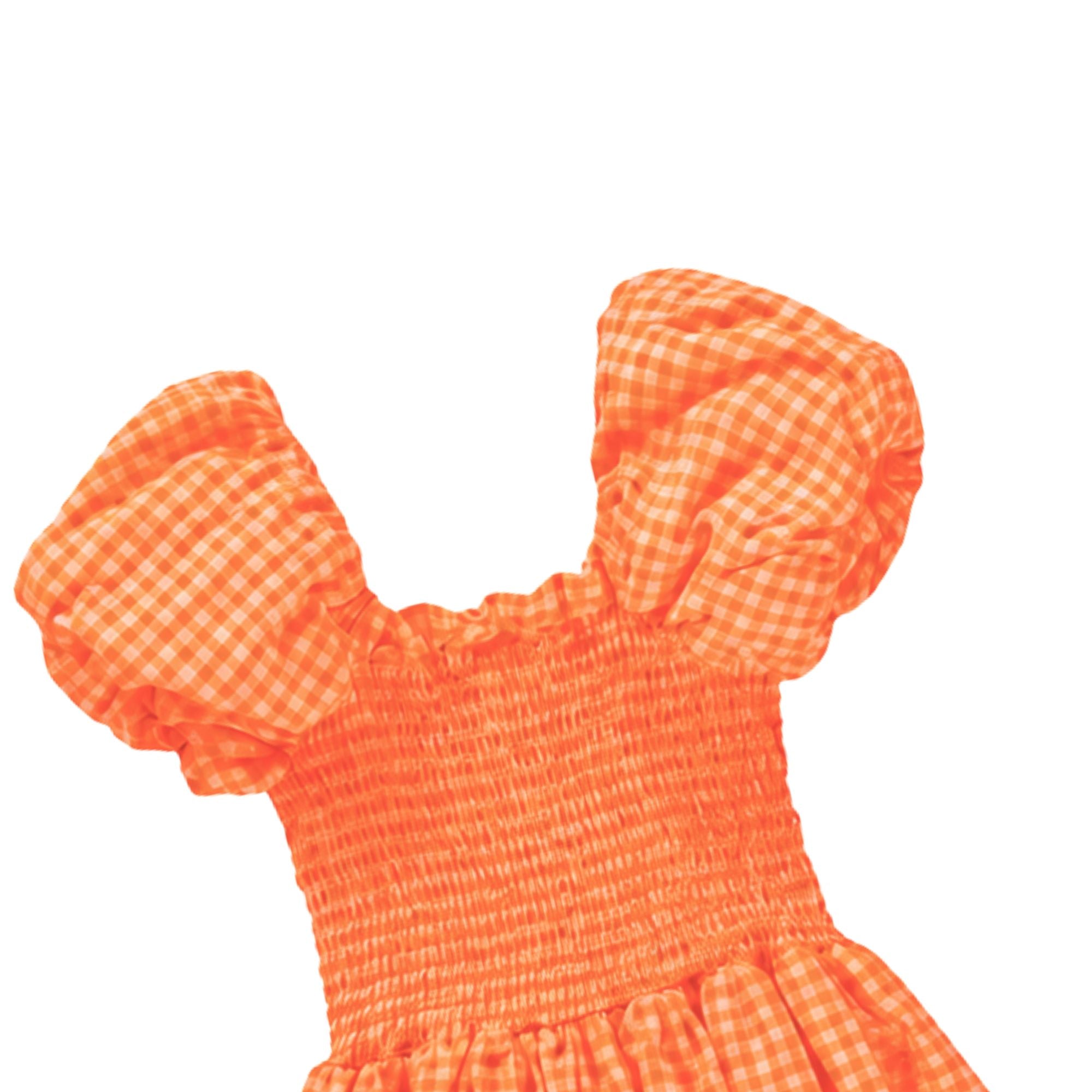 Cherisla Dress | Orange Check
