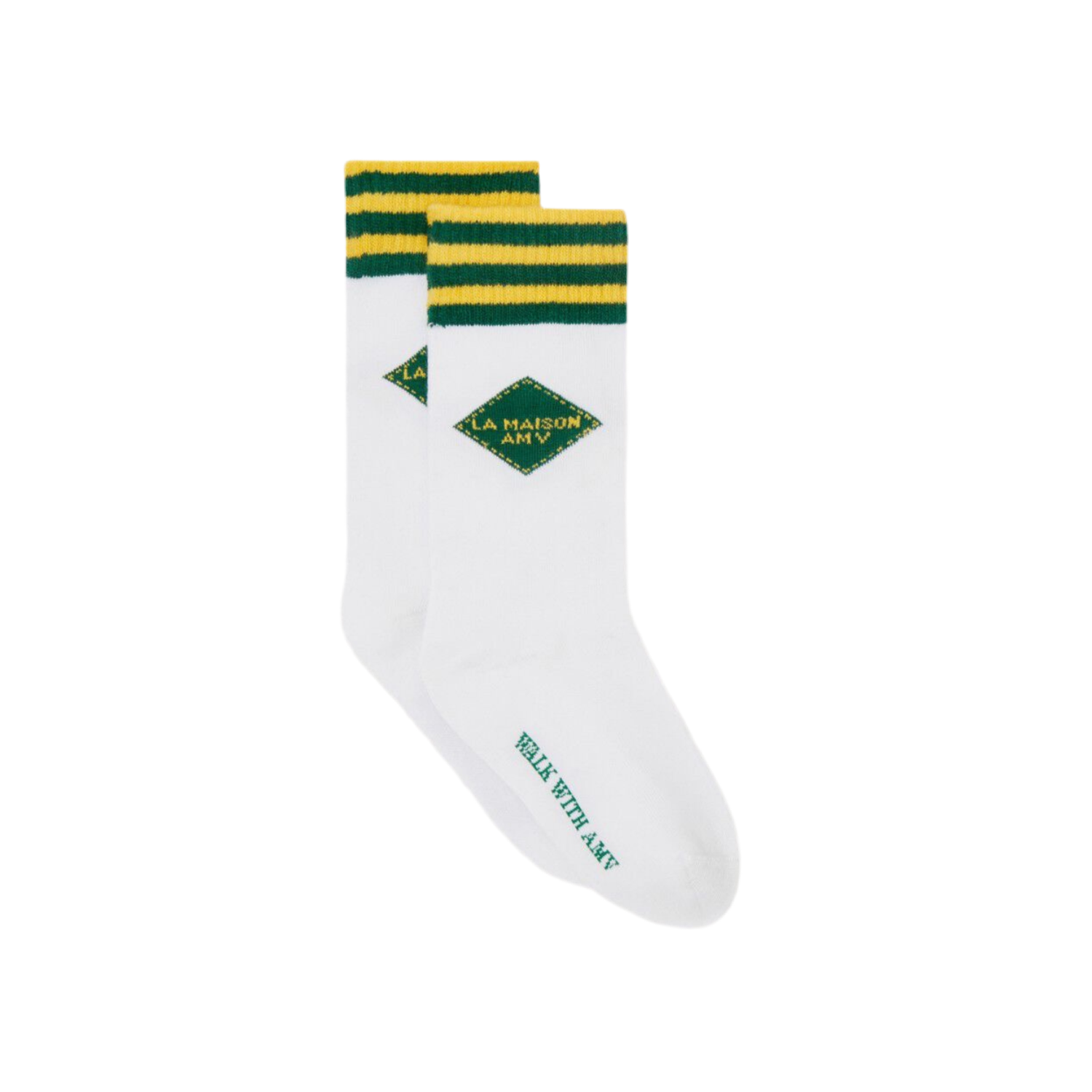 Clypsun Socks | Green and Yellow Striped