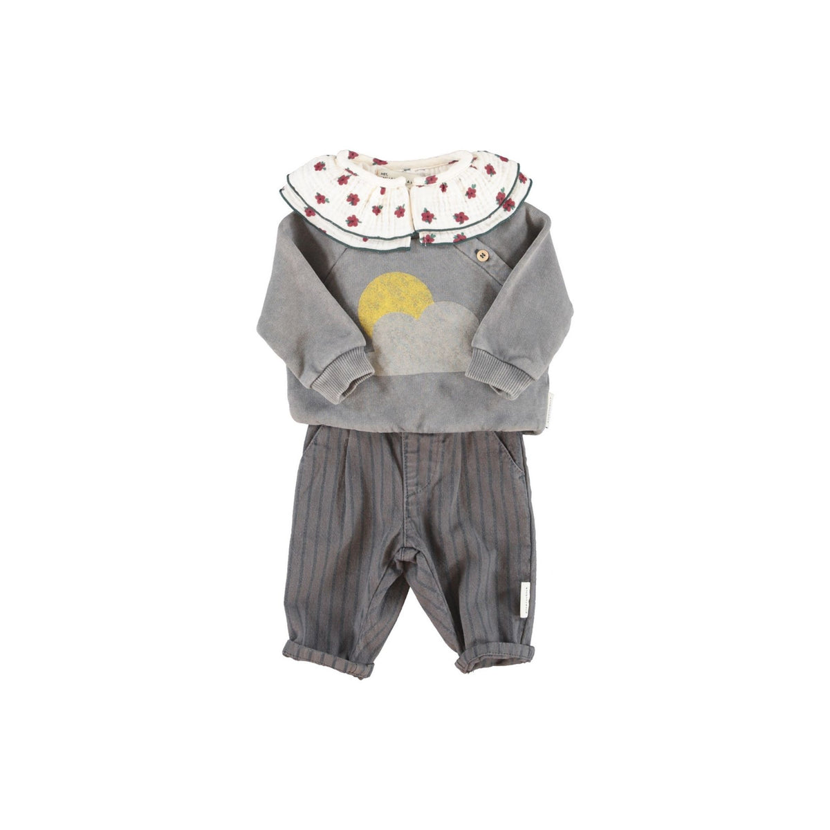 Sweatshirt | Grey with Sun & Cloud Print