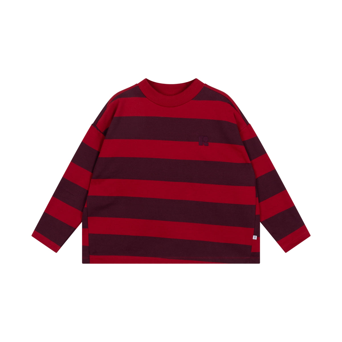 Boxy Sweater | Rusty Mulberry Block Stripe
