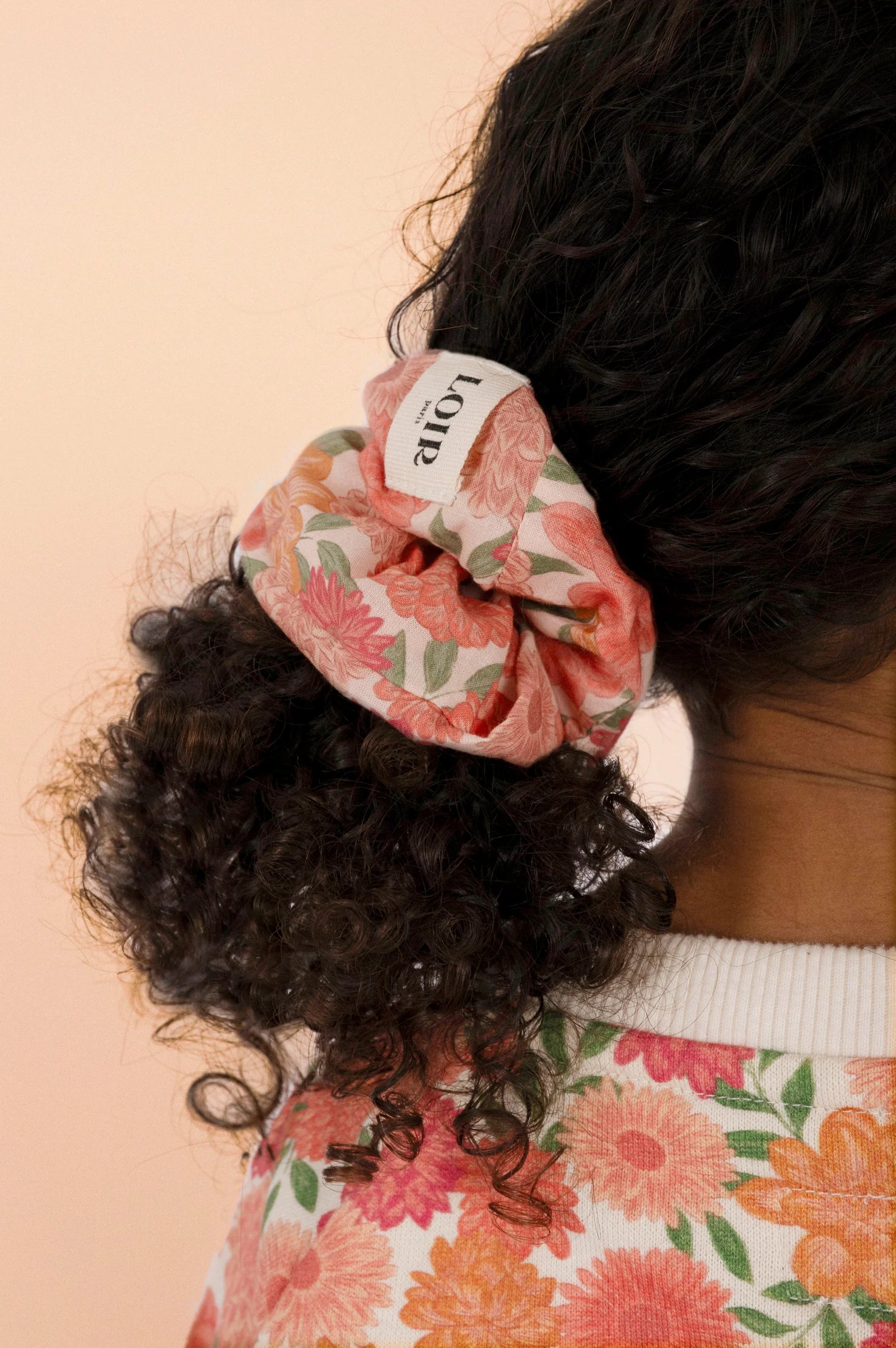Lou Hair Scrunchie | Peonies