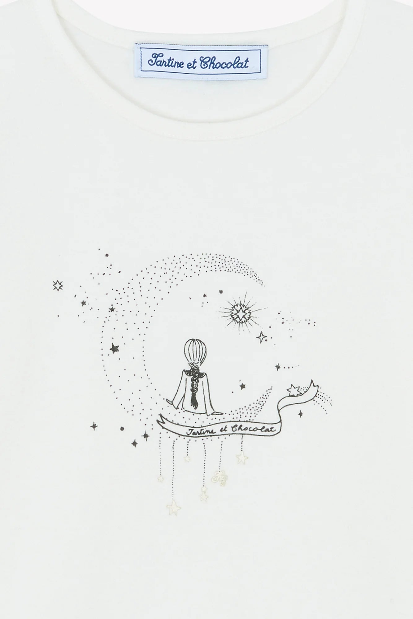 Starry Printed T-Shirt | Ecru