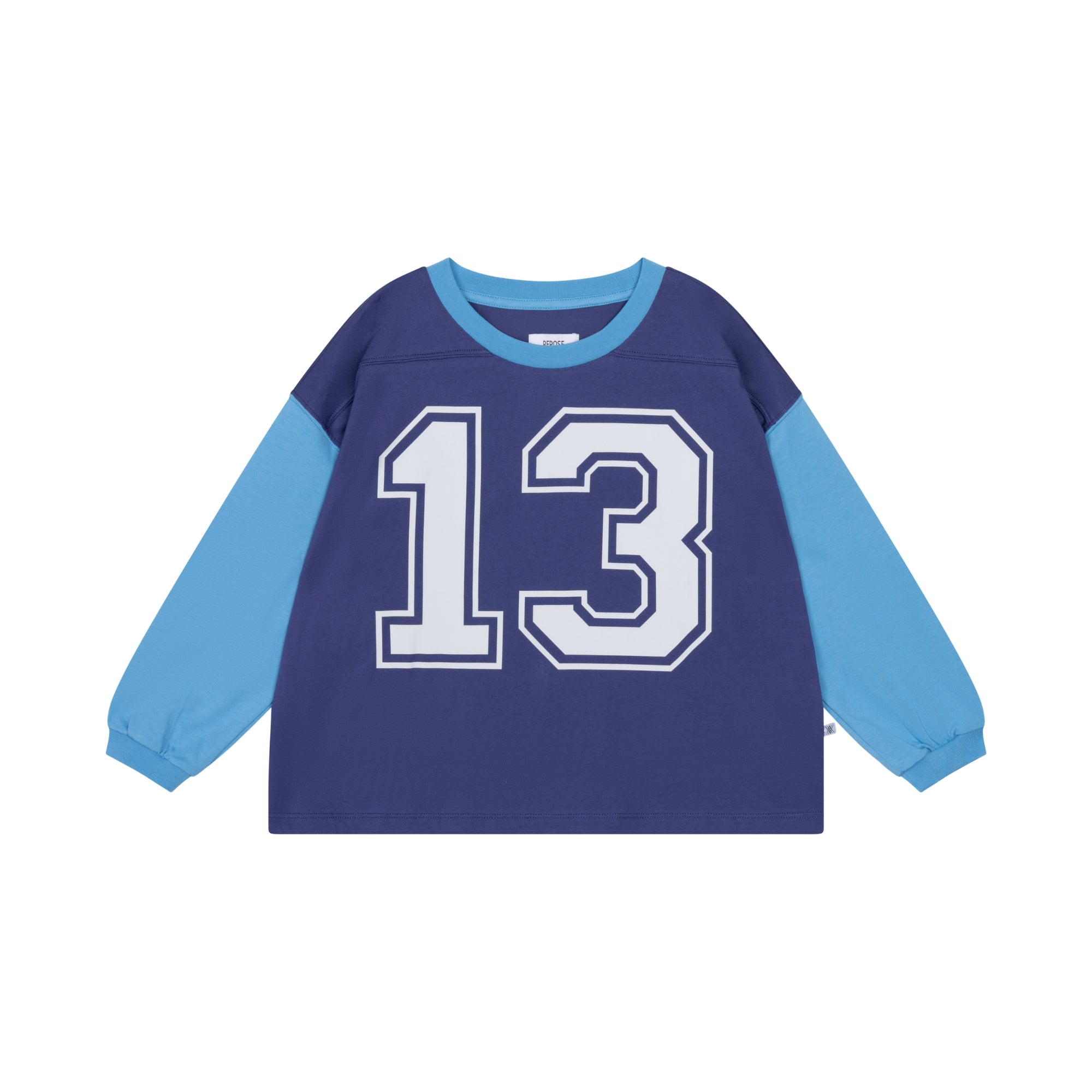 Sporty Jersey Tee | Eclipse Blue Color Block